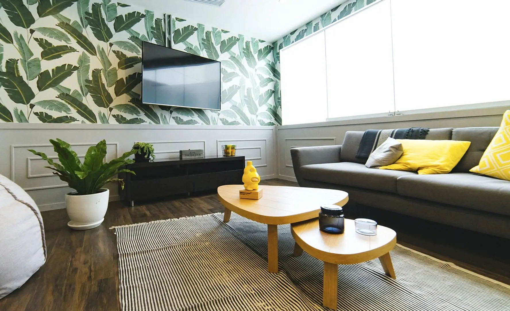 Living room, house and interior